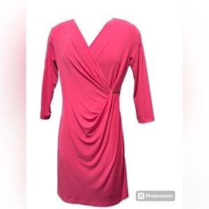 Fuchsia Calvin Klein long sleeve dress. Size 6.